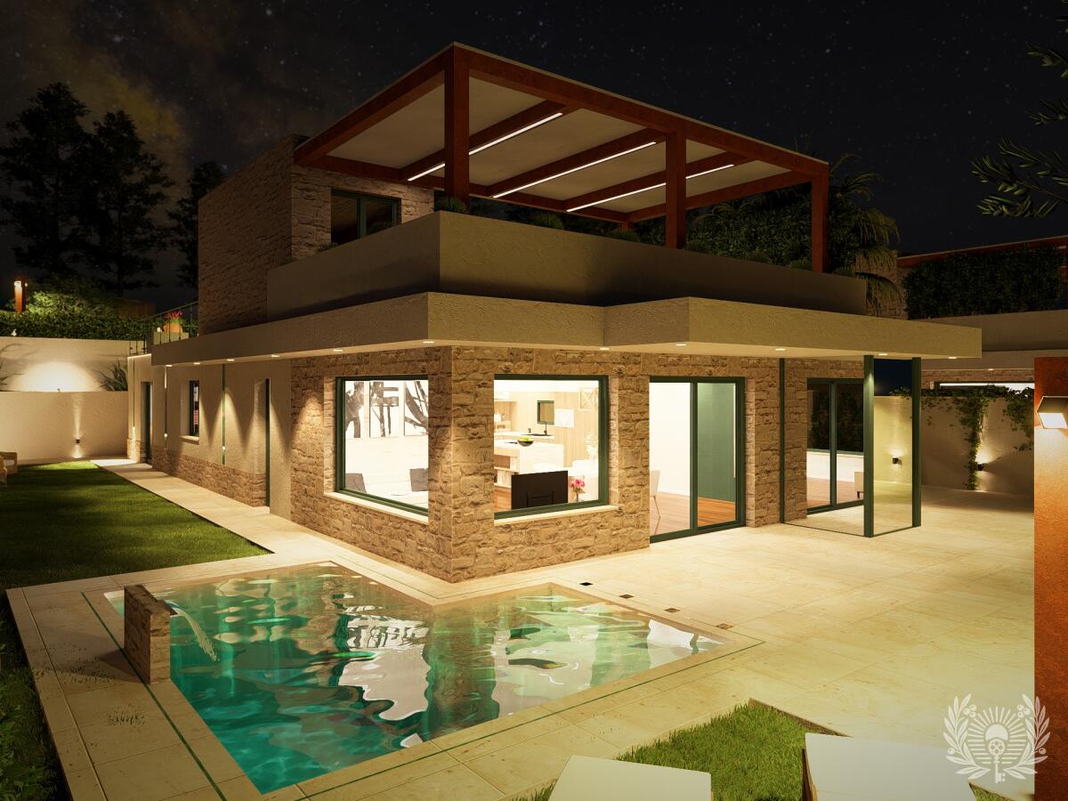 Villa GB 137 m2 - Tre Noci, Alcamo - Projekt genehmigt, Bauarbeiten im Gange.